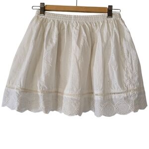 Boutique Brand Cotton Lace Cottagecore Cotton Skirt Size XS Cream